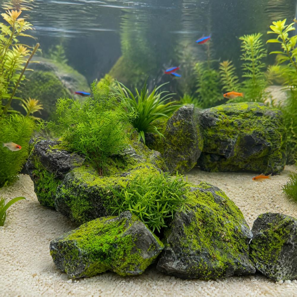 Bonsai Garden Backyard - Pedras de Musgo Artificial para Paisagismo,
