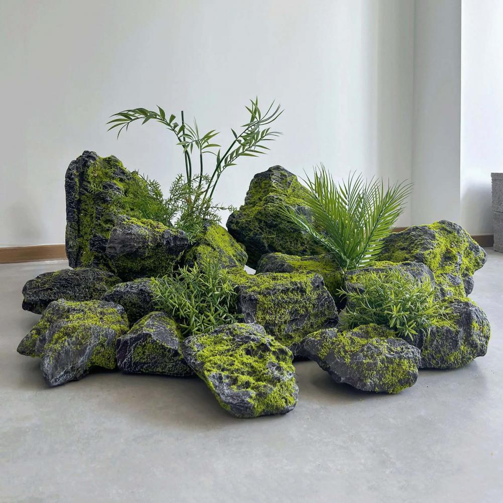 Pedras de Musgo Artificial par - Bonsai Garden Backyard avaliação e preço