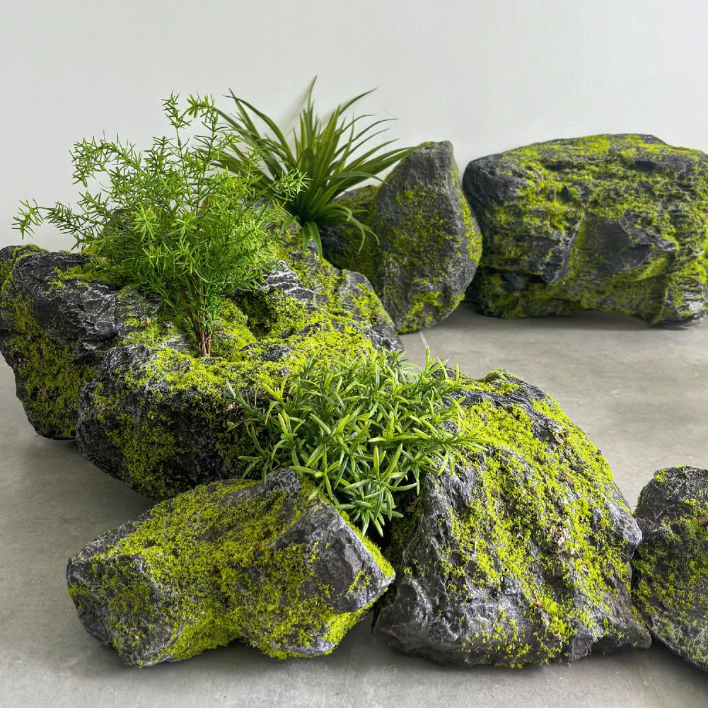 Pedras de Musgo Artificial par - Bonsai Garden Backyard avaliação e preço