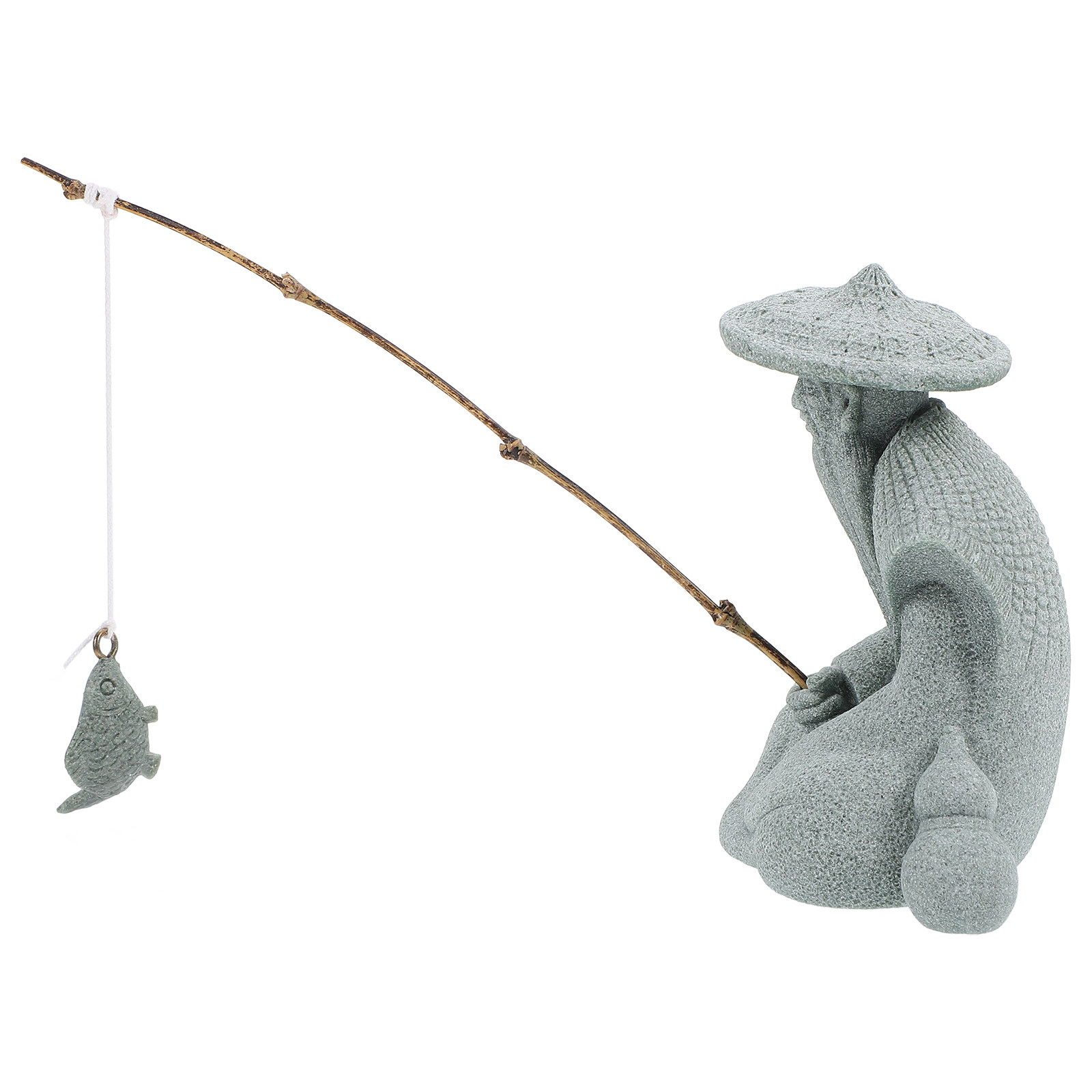Pequena Estátua de Pescador em - Bonsai Garden Indoor avaliação e preço